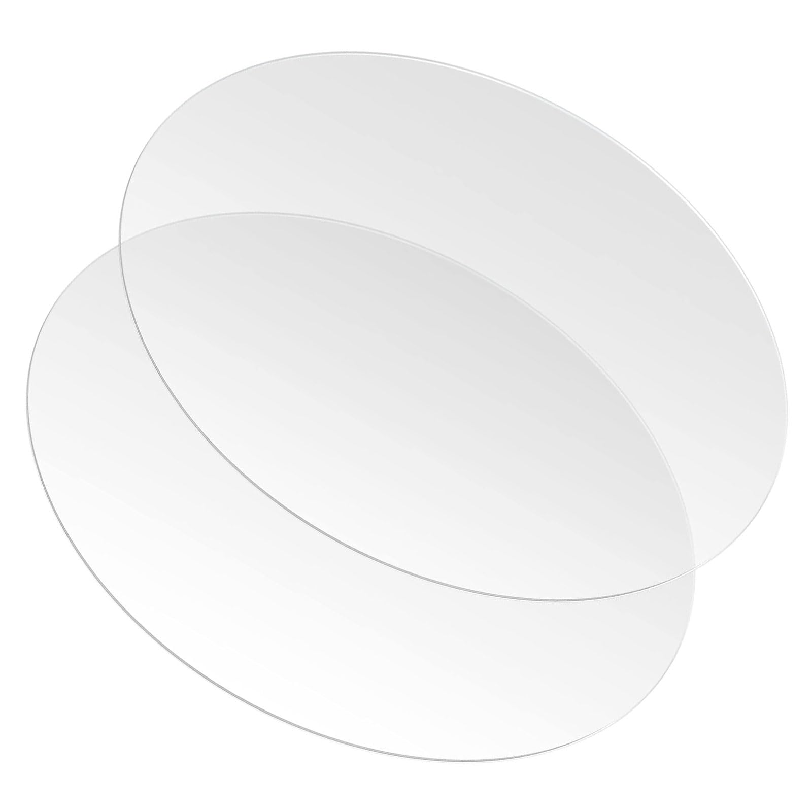 Acrylglas Platten 2 Stück runde Acrylplatten, klare Acrylplatten, zum Bemalen von Bilderrahmen, für DIY-Bastel- und Ausstellungsprojekte, Durchmesser 300 mm