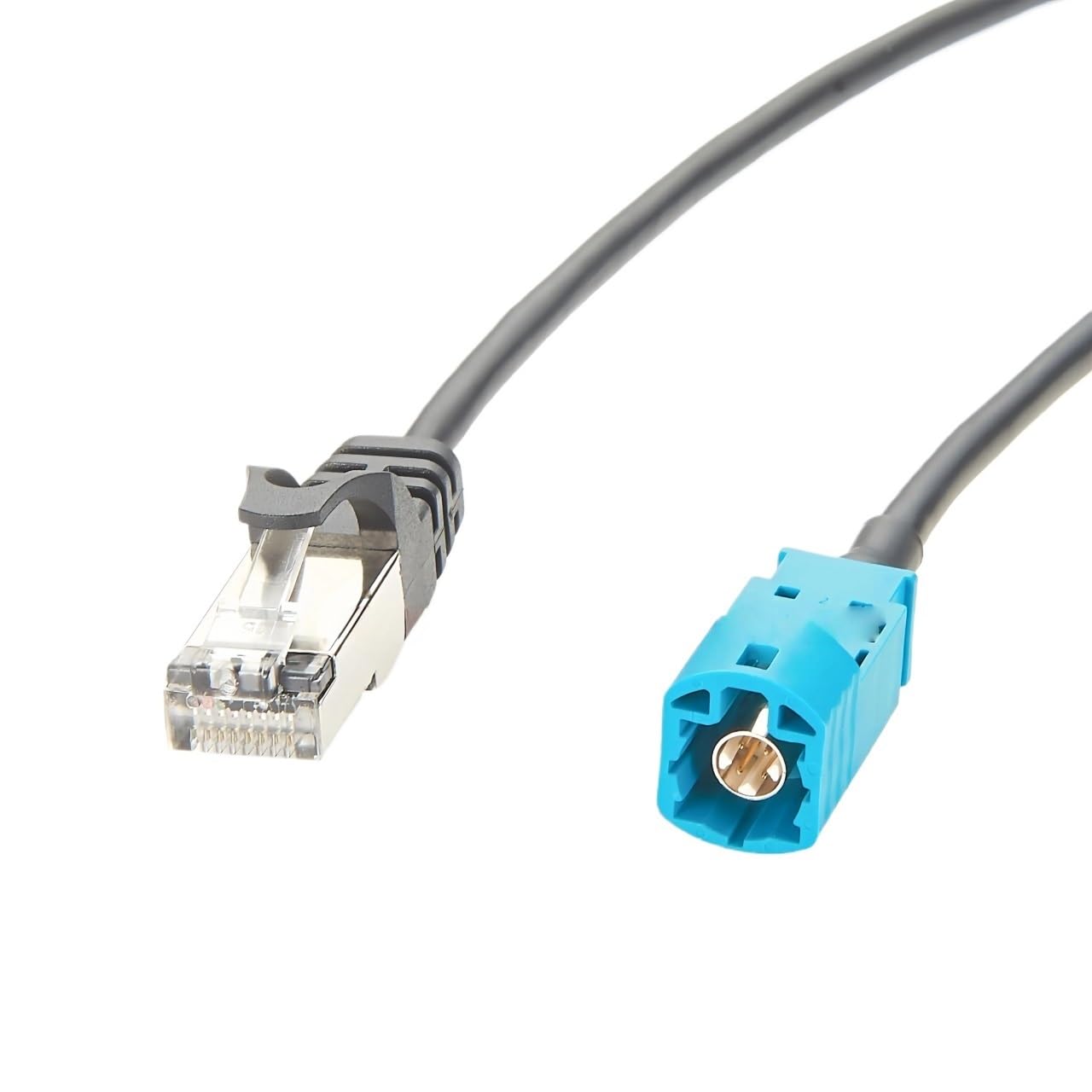 sjgqwt HSD 4-pinowy Z męski na RJ45 8P8C męski kabel sieciowy CAT5E ekranowany samochodowy kabel Ethernet RJ45 do HSD LVDS do motoryzacji (10 szt.)