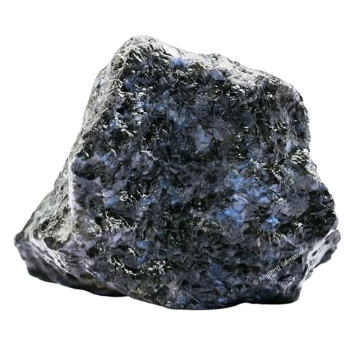 Image of Amazing Gemstone 2 Pieces Indigo Gabbro Raw Crystals and Healing Stones, Natural Rocks for Tumbling and DIY Raw Stones and Crystals