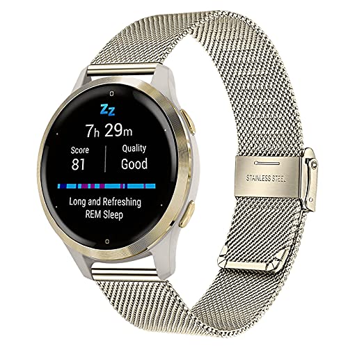 Sourcing Map Bracelet De Montre En Acier Inoxydable à Maille 14 Mm à Dégagement Rapide Avec Fermoir Magnétique Pour Hommes Et Femmes, Couleur Champagne Doré