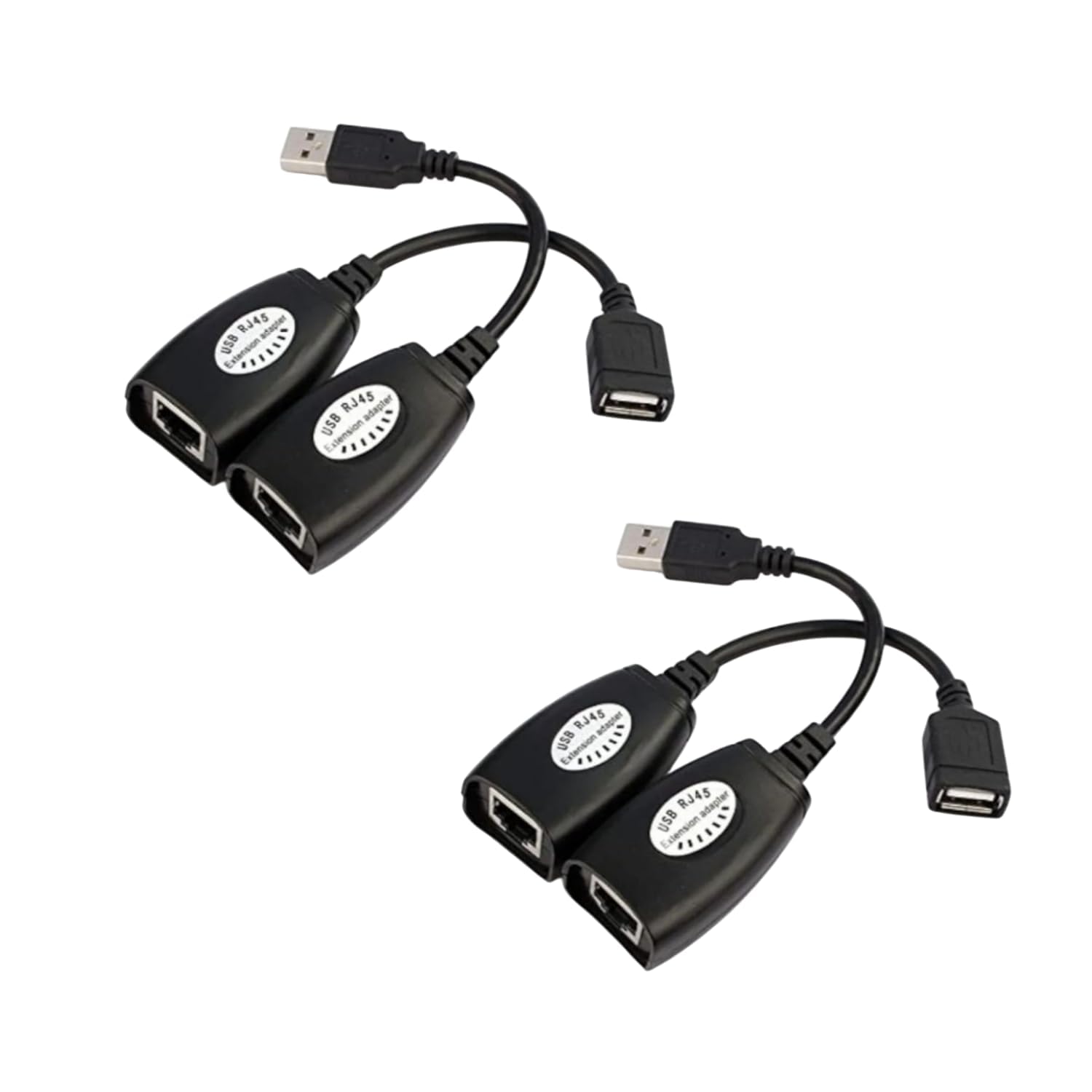 USB to RJ45 Extender Adapter | Extend Devices Over Cat5/Cat5e/Cat6 Cable | USB Over Ethernet LAN Extension | for CCTV, Printer, Mouse, Keyboard, Webcam, PC, Laptop - Pack of (2)-image-48