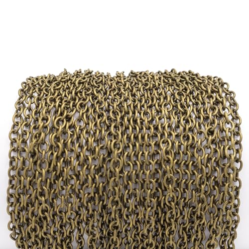 5 m Kette antik Bronze 3 x 4 mm Gliederkette von Vintageparts, DIY-Schmuck