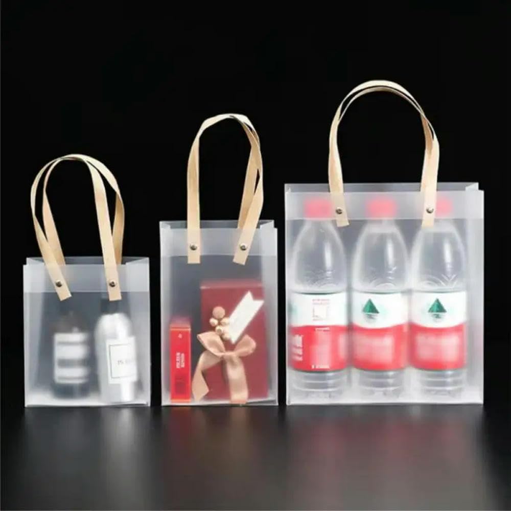 Torba NYSDM Frosted Tote Bag PVC wodoodporna przezroczysta przyjazna dla środowiska prezent towarzyszący worek na cukierki świąteczne artykuły imprezowe