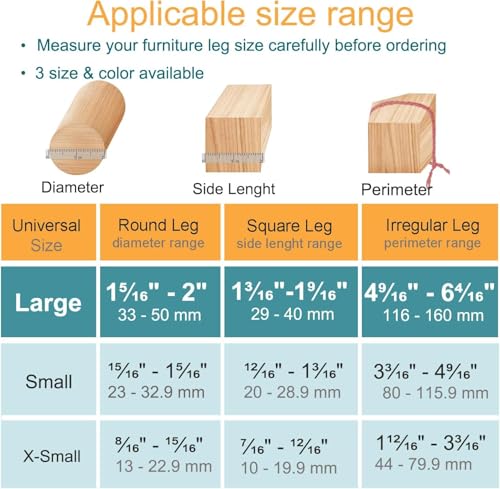 Oasmu HAIR LEG PROTECTOR 001 32 Pcs Chair Leg Protectors For Hardwood Floors, Silicone Felt Furniture Leg Cover Pad For Protecting Floors From Scratches And Noise, Smooth Moving For Chair Feet thumb #1