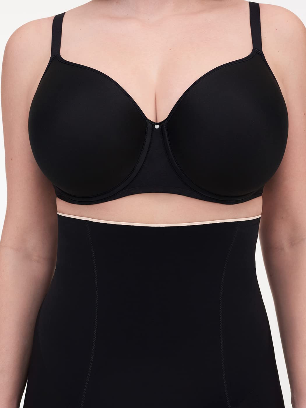 Chantelle BASIC SHAPING, Culotte Vita Alta, Intimo Modellante, Nero, 42