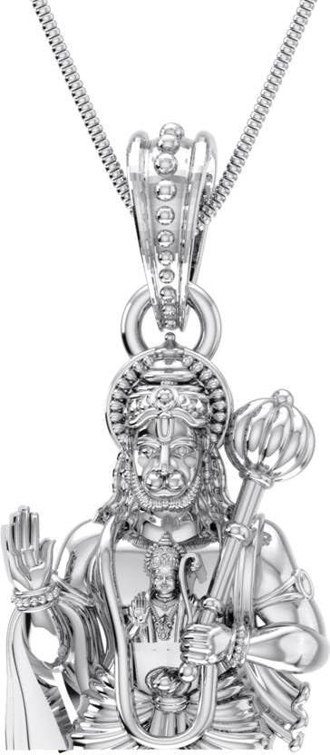 Medallón de Hanuman en plata pura para atraer buena salud y riqueza