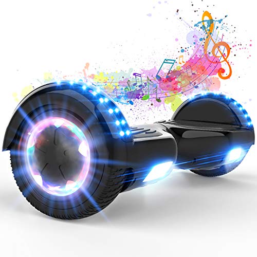 Hoverboards,Self Balancing Scooter 6.5",Elektroroller,Balance Board mit LED-Leuchten,Bluetooth-Lautsprecher,Geschenk für Kinder, Jugendliche
