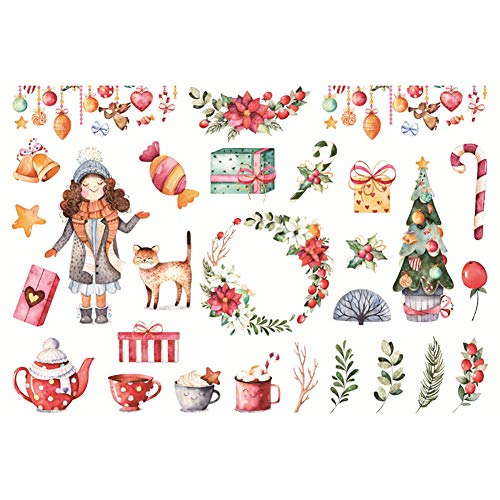 Westeng Kreative Scrapbooking Stickers DIY Aufkleber Album Notizbuch Tagebuch Dekoration für Geburtstags Hochzeit Weihnachten Geschenk (Stil 16)