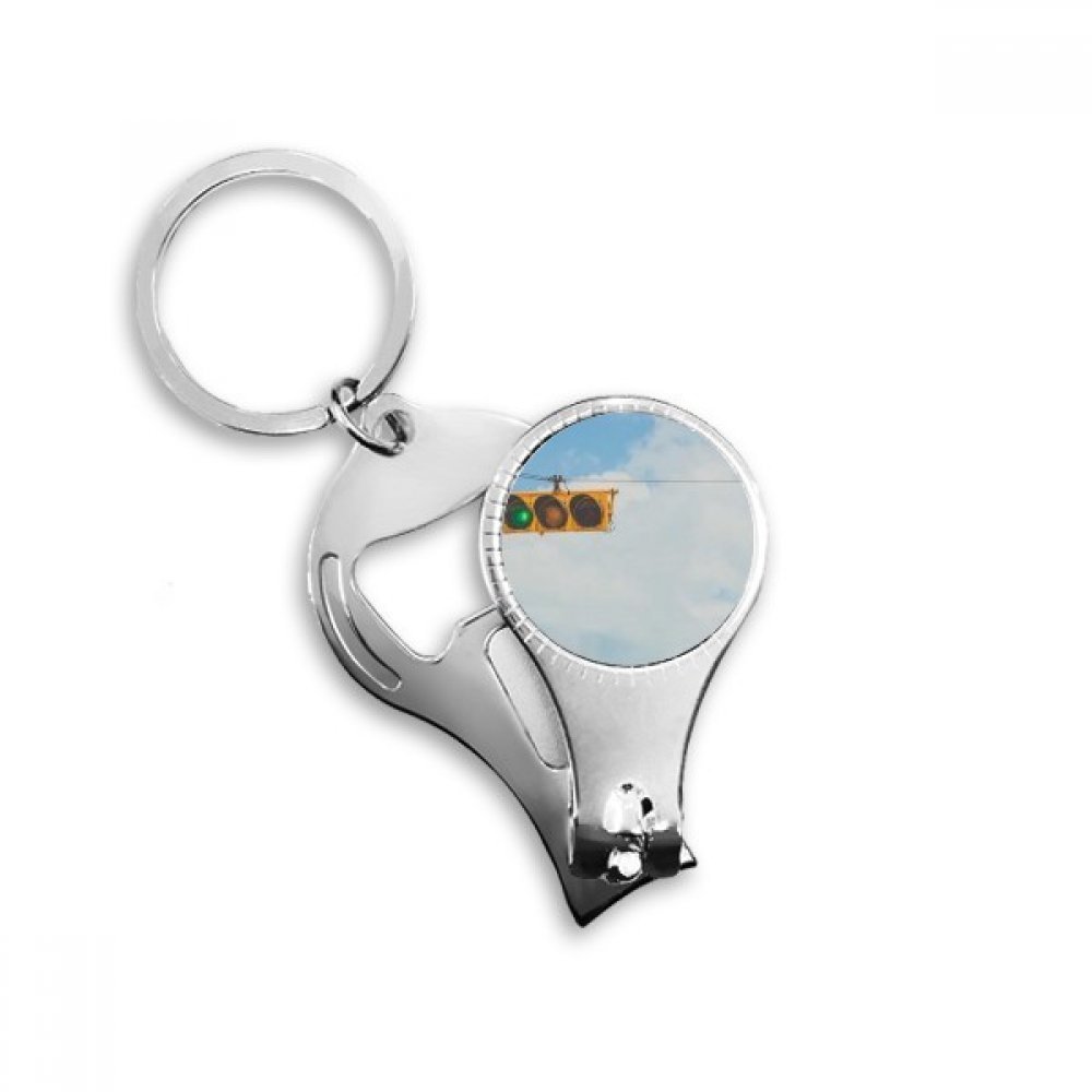 Porte-clé coupe-ongles et ouvre-bouteille multicolore, idée cadeau idéal