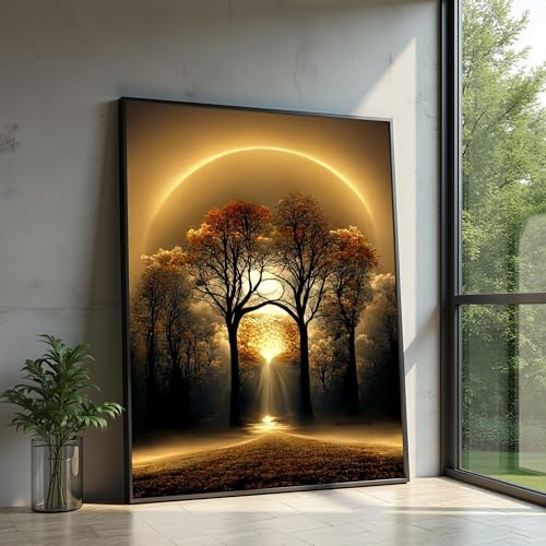 Toile d'arbres d'automne XINBAO pour une ambiance chaleureuse et apaisante chez soi