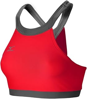 Mizuno Odyssey High Neck Beach Volleyball Top, Cherry/Charcoal, X-Large