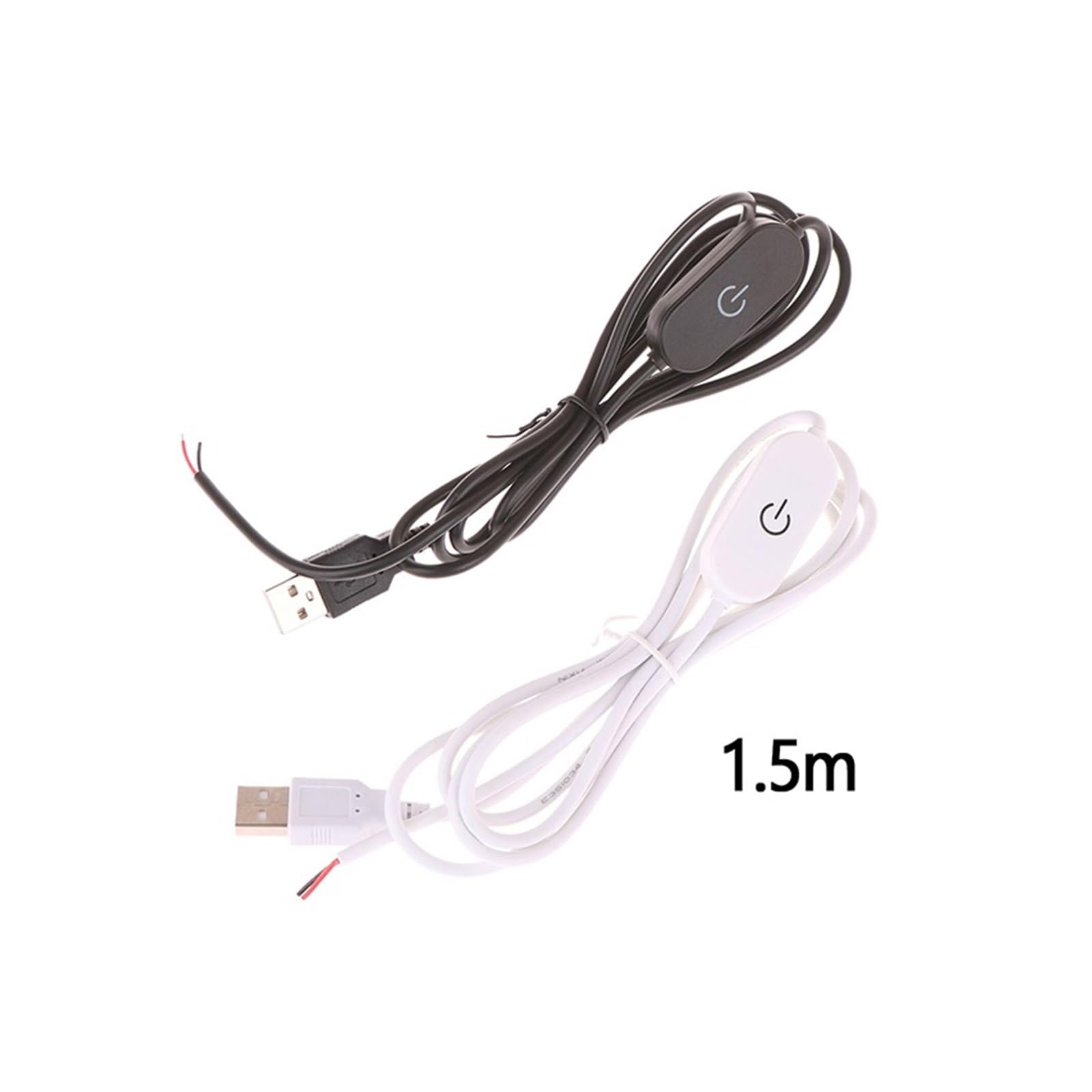 Cavo interruttore dimmer touch 2A 5V U 1.5MU Controller dimmer con uscita da 2.0A a 2 fili regolabile 5-100%(Black)