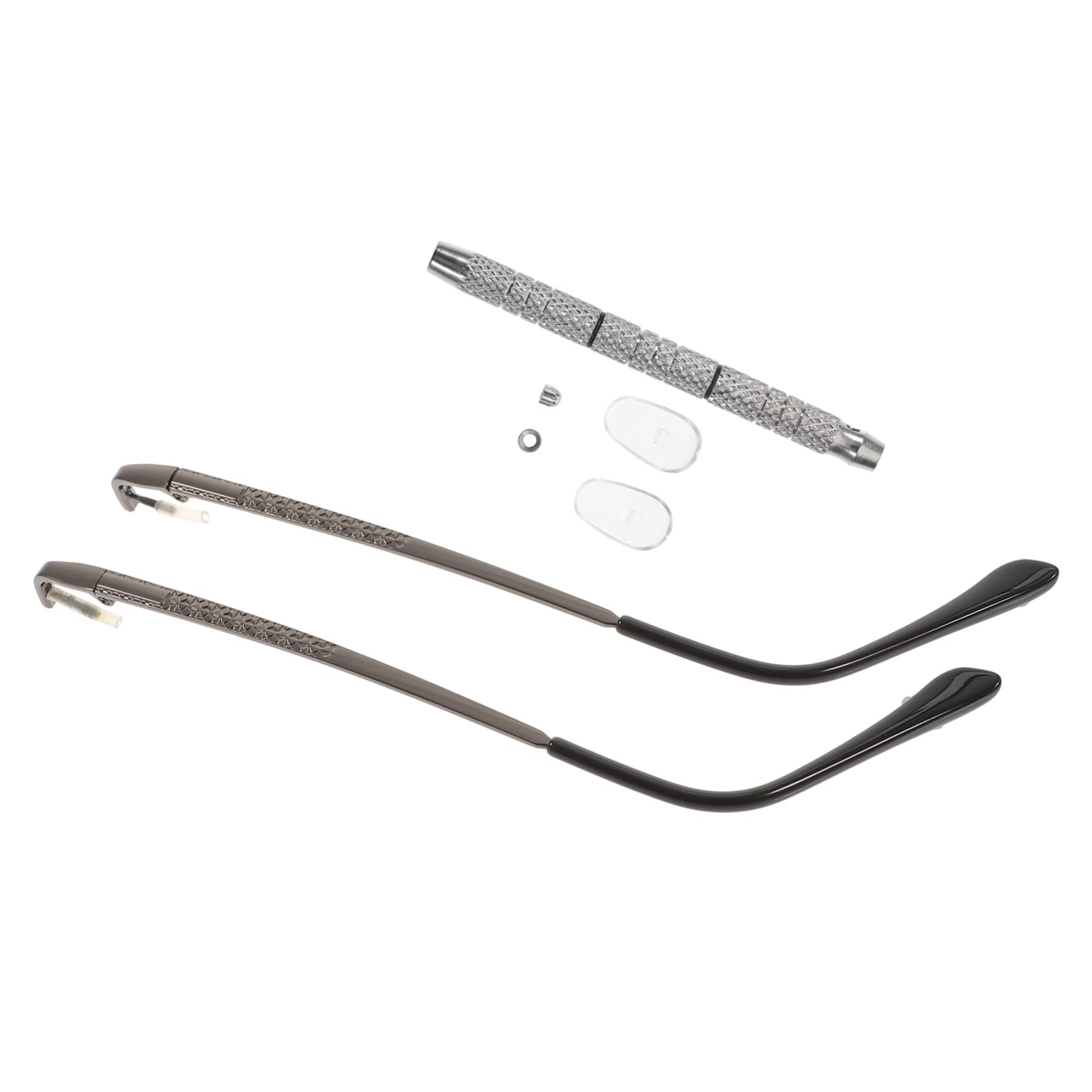 Healeved 3juegos Kit De Reparación De Gafas Brazos De Reemplazo y Almohadillas Nasales Incluye Destornillador Tornillos y Arandelas Para Gafas De Sol y Anteojos