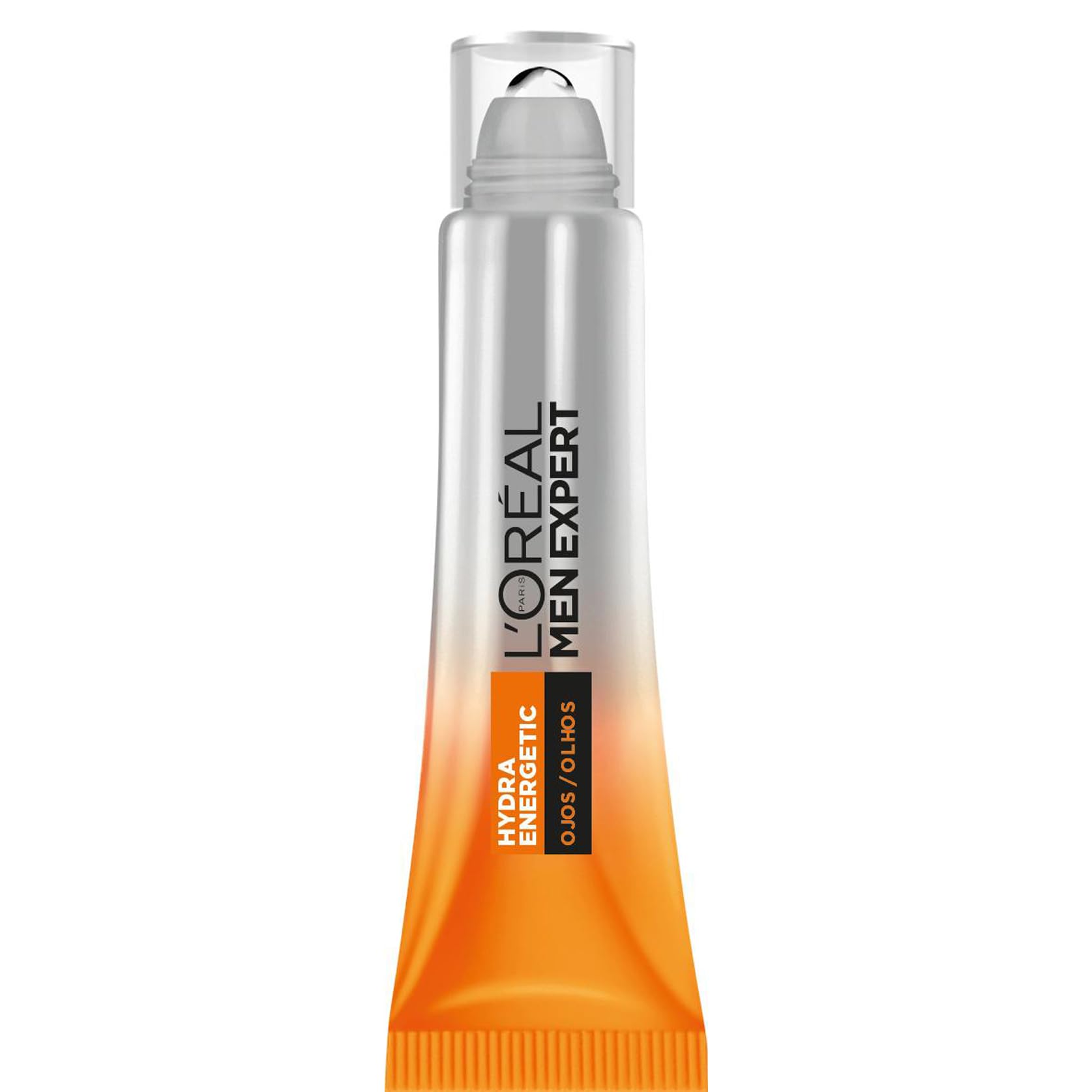 L'Oréal Men Expert Hydra Energetic Roll-On para ojos, con vitamina C*, Fórmula antifatiga que reduce la apariencia de bolsas y ojeras, [10ml]
