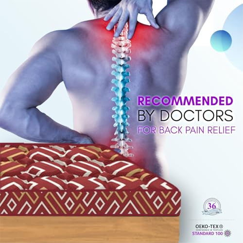 Image of SLEEPSPA Back Support Orthosense Cocopedic Tech. 4 Inch Single Size Coir Foam Mattress (LxW: 78X30 Inch) Back Pain Relief, Cotton Fabric, Stress Relief Sleep, Orthopedic Bed Mattress, 5 Year Warranty