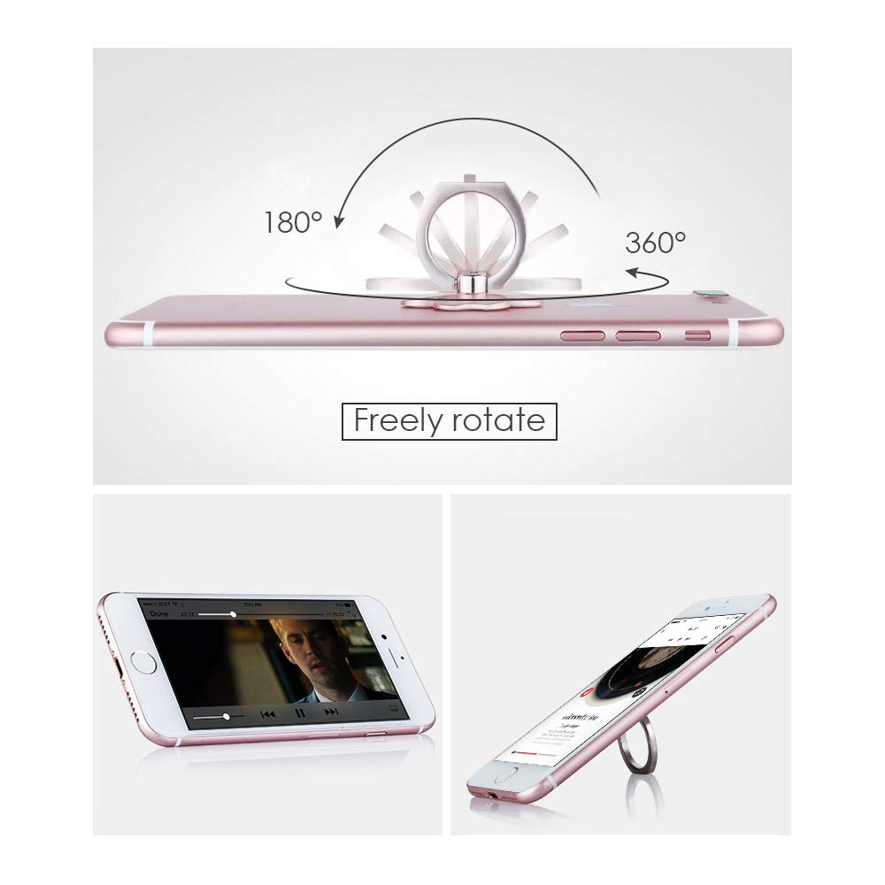 4pcs 360 ° Rotazione Anello Phone Grip Stand Holder per Samsung iPhone PC Smartphone