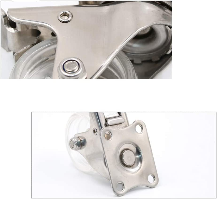 Ruedas para muebles, Ruedas for trabajo pesado, ruedas con placa giratoria de 4 piezas(Fixed,1.5in)