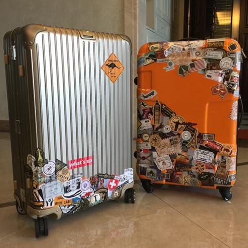 Image of Travel Stickers Pack, Luggage Stickers for Suitcases,Water Bottles | 100Pcs Waterproof Decals for Notebook /Laptop /Car Bumper /Truck /Motorcycle,Travel Journal Sticker, Road Trip, Adventure Sticker