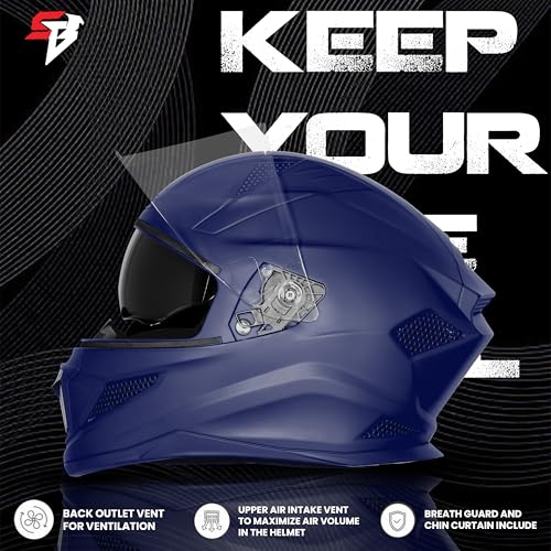 Image of Steelbird SBH-25 Rudra ISI Certified Full Face Helmet for Men and Women