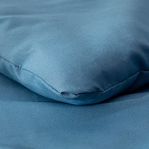 Image of KAREVER Lake Blue Comforter Set Twin Solid Blue Bedding Quilt Set Boys Bright Blue Blanket Set for Kids Teens Lightweight Breathable Durable Women Bed Comforter Set
