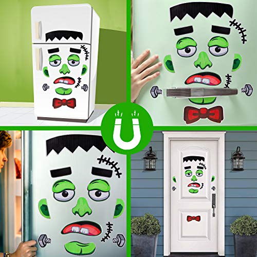 Halloween Refrigerator Magnets Decorations - Reflective Monster Frankenstein Hallowmas Garage Fridge Kitchen Cute Funny Party Supplies Decor #TOP3
