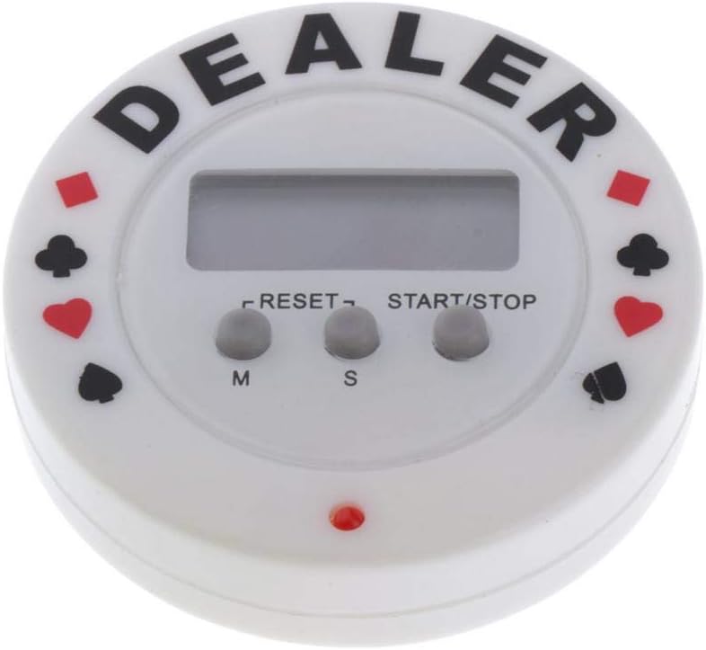 Digital LCD Programmable Electrical Timer Tournament Edition Dealer Poker Dealer Button Timer - Round Shape