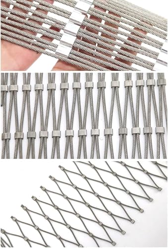 Filet anti-chute haute altitude en treillis métallique en acier inoxydable 304 de 1x8 m