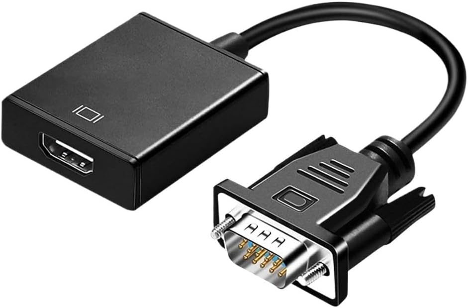 VGA to HDMI-Compatible Monitor Adapter with USB Power 3.5mm Audio Ja-ck Support 1080P Audio Transfer for TV Stick