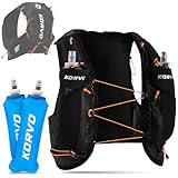 KORVO Chaleco Running Hombre y Mujer + 2 Soft Flask 500ml - Chaleco Hidratacion Trail Running, Mochila Hidratacion Correr, Mochila Trail Running Hombre, Running Vest, Chaleco para Correr