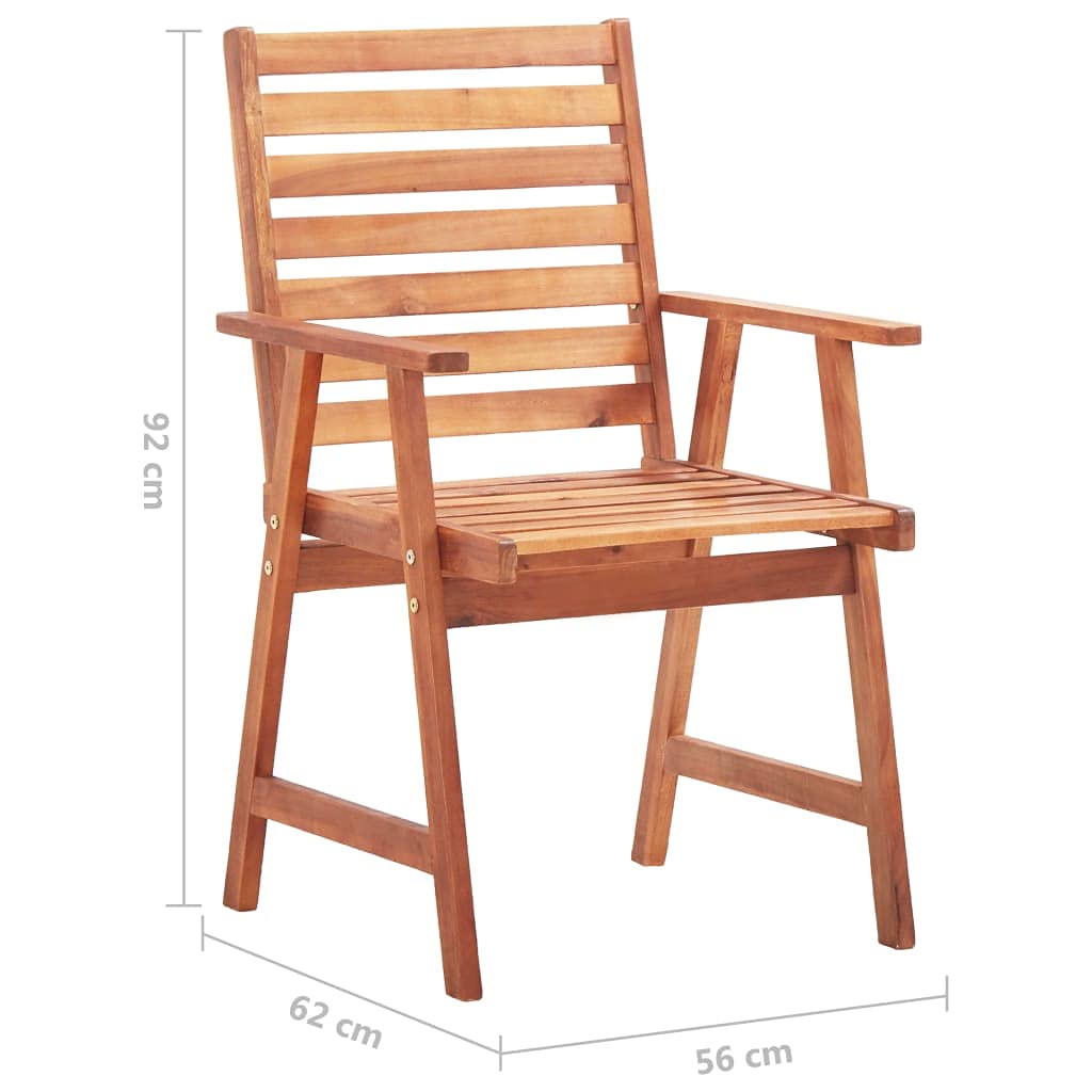Krzesła ogrodowe 4 szt. z poduszką, lite drewno akacjowe, krzesła ogrodowe, krzesła outdoorowe, na pokład Balcony