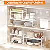 DOLALIKE Expandable Kitchen Countertop Organizer, Stackable Cabinet Shelf Organizers, Space Saving Spice Rack Pantry Storage for Bathroom Office Organization (White, 1-Tier) #2