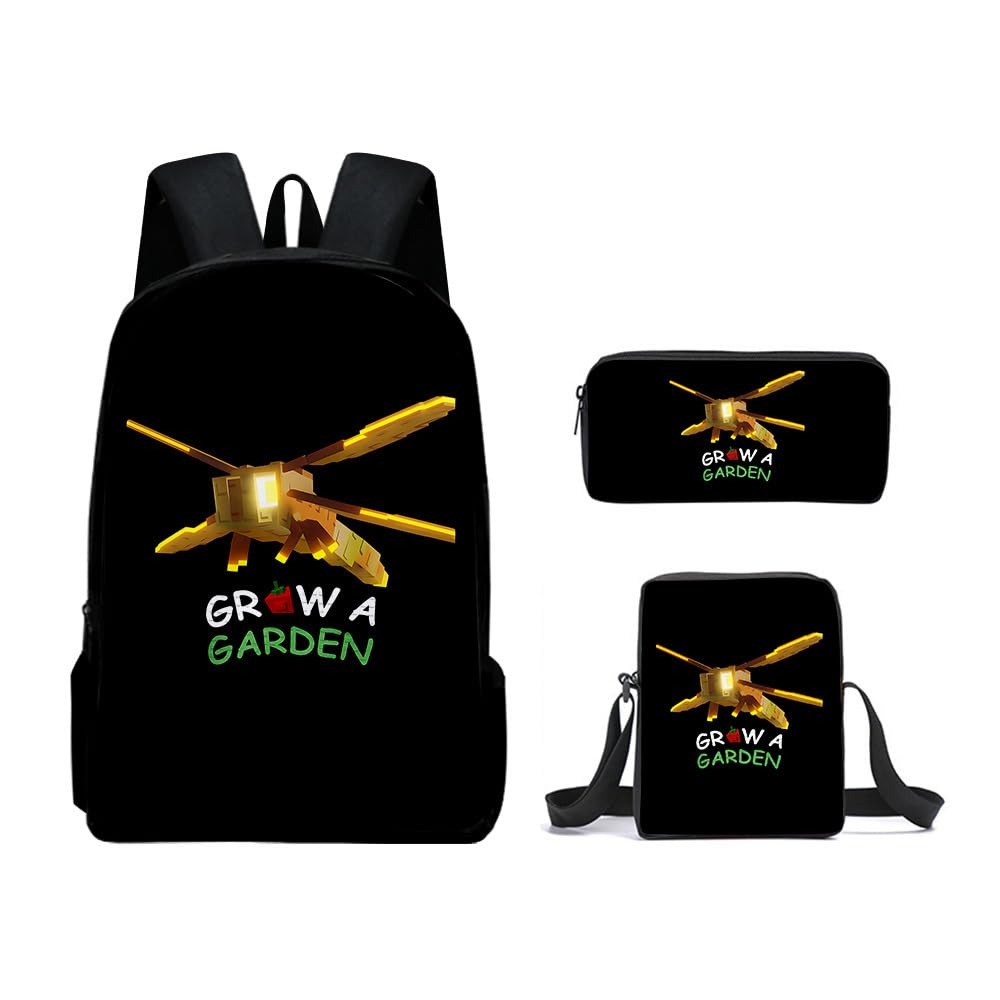 Hzsyc Unisex Kids C05 Boys Grow A Garden Casual Daypacks Kids Grow A Garden Backpack Shoulder Bag Pencil Case 3Pcs Set (,3Pcs)