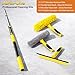 18FT High Reach Window Squeegee with Extension Pole, 2 in 1 Window Washing Kit with 3-Stage Telescopic Pole & Rotatable Head, No-Ladder Window Cleaner for High Window, Solar Panel, RV & Outdoor Glass