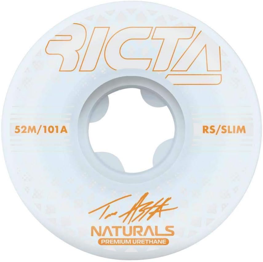 Ricta Asta Reflective Natural Slim Skateboard Wheels 101a White 52mm