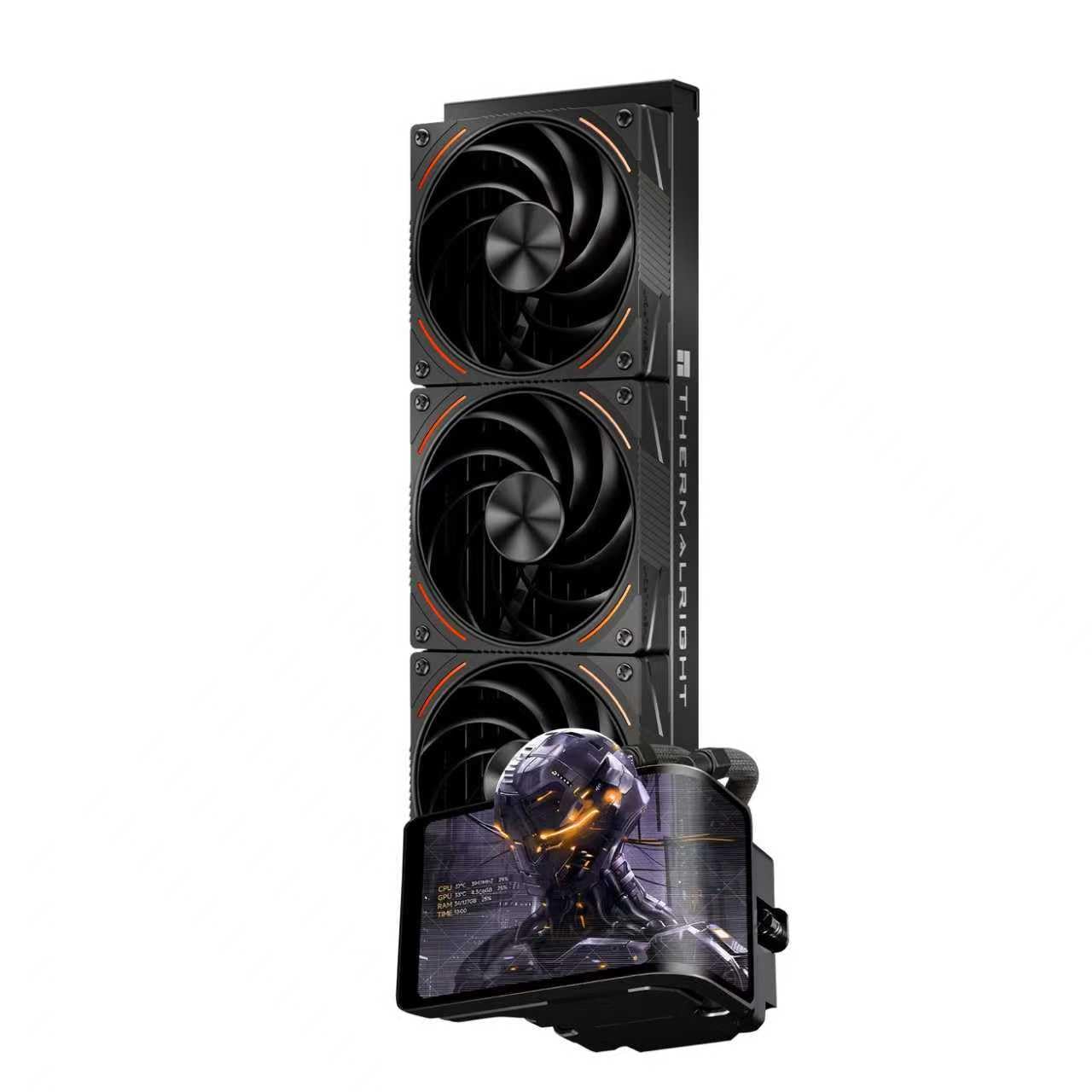 TR Thermalright Wonder Vision 360 Turbo ARGB Black Liquid CPU Cooler, schermo curvo 3D da 6,67" con risoluzione magnetica 2400 x 1080, 360 mm Aio, per AM5, LGA1851/1700