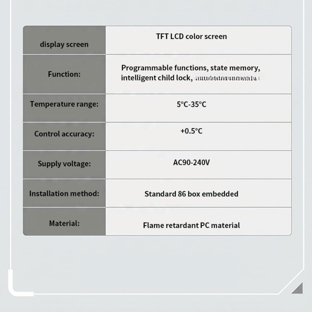 Termostato con pantalla a color 3A para calentar agua, adecuado para dispositivos compactos (calentamiento de agua 3A)