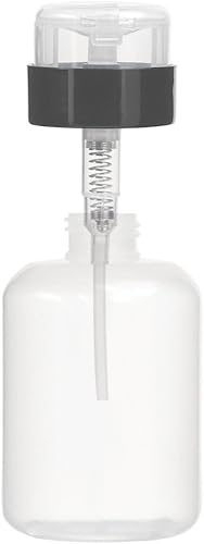 Miniatura 3 de AKOAK Paquete de 2 botellas dispensadoras con bomba vacía con cerradura para esmalte de uñas y removedor de maquillaje, 6.8 fl oz (6.8 oz), tapa