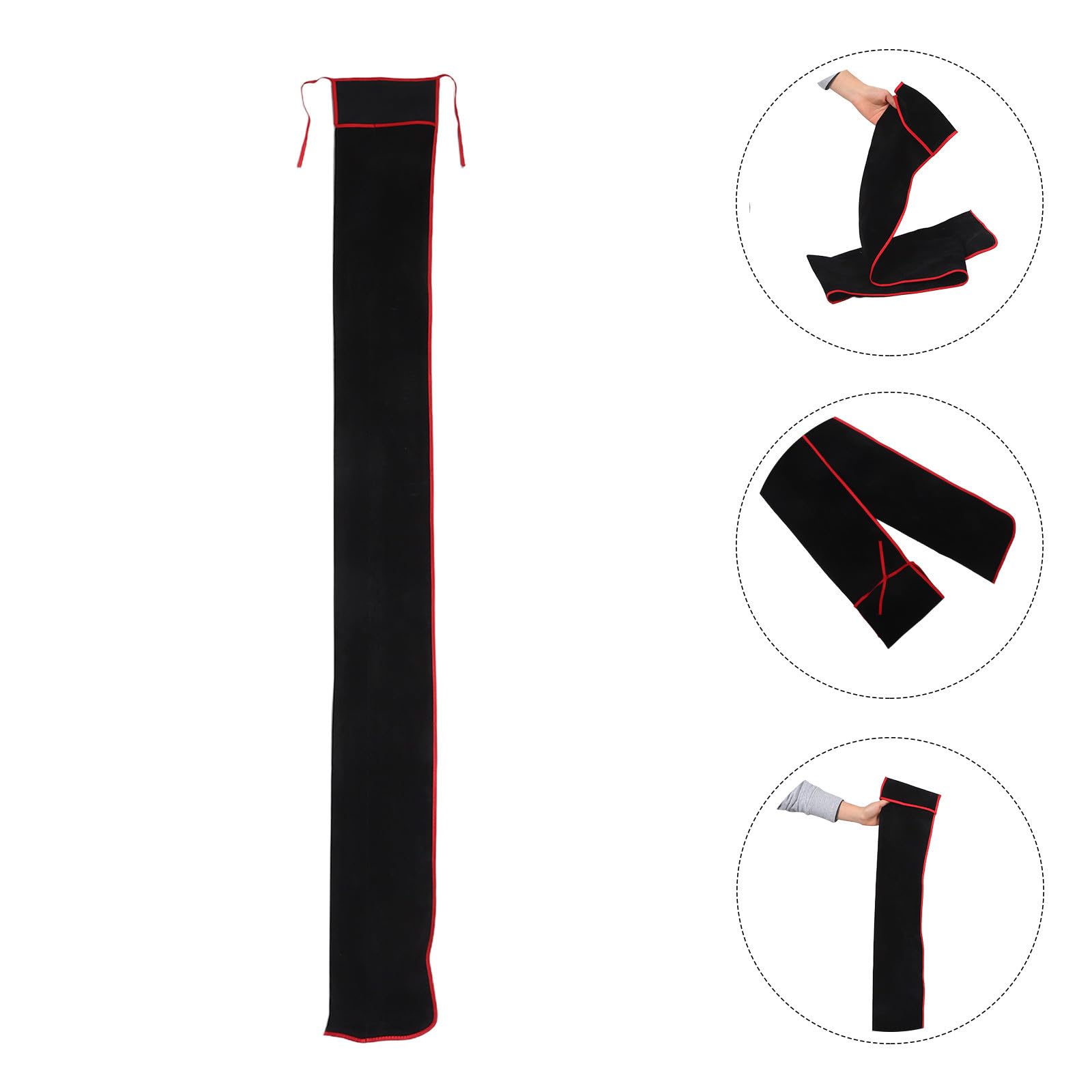 Schwarze Angelruten Stofftasche aus Weichem Lint mit Verdicktem Design Faltbar und Praktisch für Sichere Aufbewahrung und Transport von Angelruten Beim Angeln