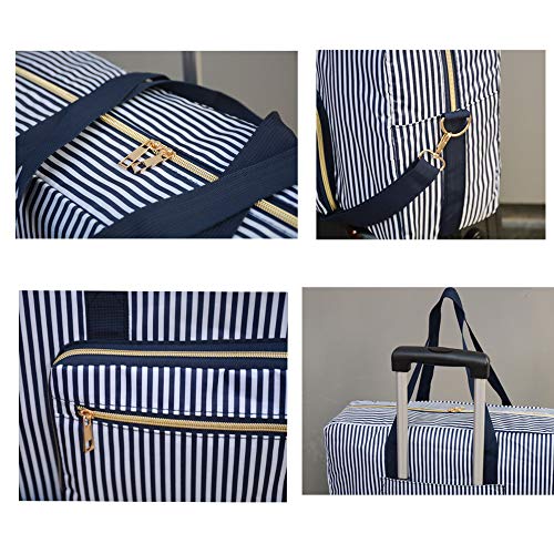 Foldable Travel Bag Water Resistant Travel Duffle Bag with Lining and Shoulder Strap UPGRADE