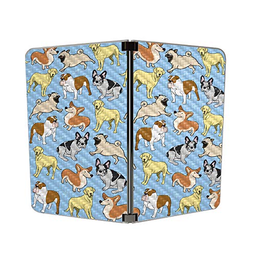 Image of MightySkins Carbon Fiber Skin for Microsoft Surface Duo - Puppy Party | Protective, Durable Textured Carbon Fiber Finish | Easy to Apply, Remove, and Change Styles | Made in The USA