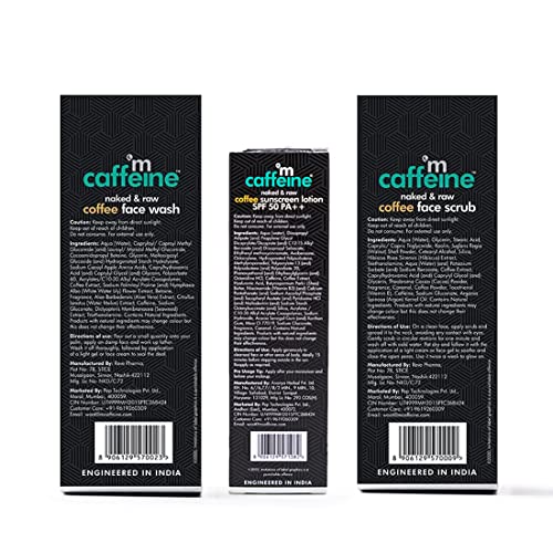 mCaffeine Coffee Pollution & Sun Protection Kit with Face Wash, Face Scrub & SPF 50 PA++ Sunscreen Lotion | Deeply Cleanses, Removes Tan, Protects... - Image 6