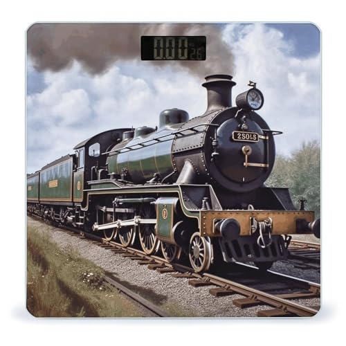 Báscula digital de baño con diseño locomotora miniatura 1