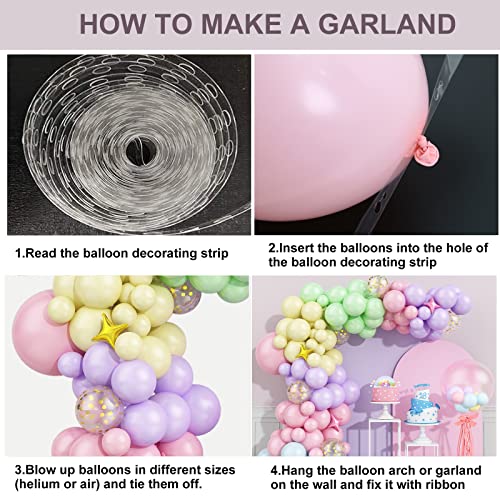 Macaron Balloon Garland Arch Kit, Birthday Party Balloon Arch Kit For Girls Women, 91Pcs Macaron Latex Balloons Confetti Balloons With Quadrangular Foil Balloons For Birthday Wedding Baby Shower #TOP2