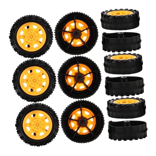 Kisangel DIY Car Wheel Accessories 32pcs Plastic Toy Wheels Replacement Parts for Boys and Girls' Car Building for Boys and Girls