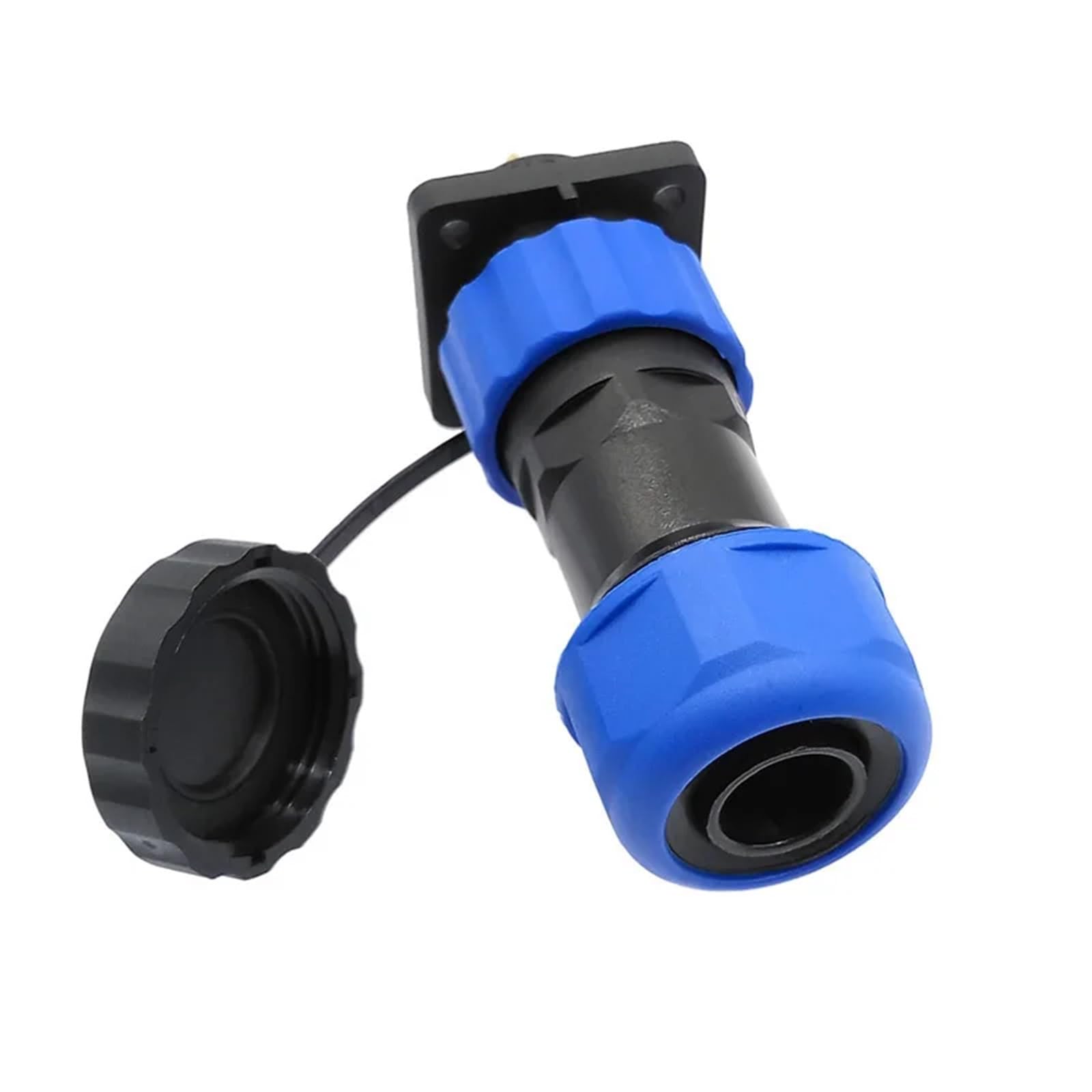 Conector de tubo corrugado SP20 de 12 pines para automatización industrial y brida 6
