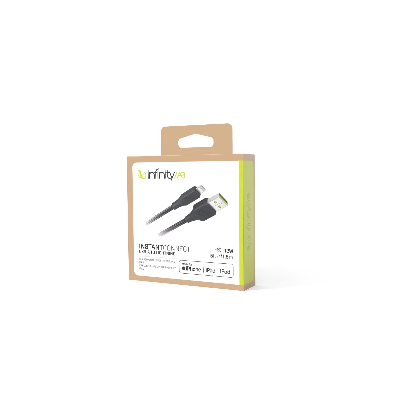 Infinitylab by Harman - InstantConnect Kablo USB-A Lightning,Siyah,1.5m