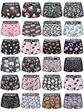 Morvia 6 Pack Gothic Halloween Print Boyshorts, High Waist Variety Underwear with Elastic Band, Skull Rose...