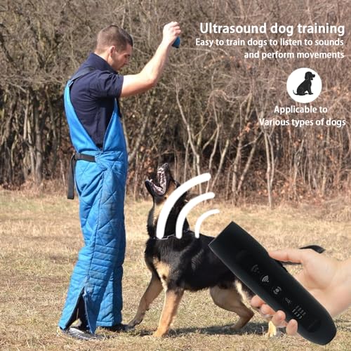Ultrasonic Dog Bark Deterrent Device: Anti Dog Barking Device Outdoor with 3 Working Modes, 105, Black Ultrasonic Dog Bark Deterrent Device: Anti Dog Barking Device Outdoor with 3 Working Modes, 105, Black