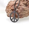 Paialco Stainless Steel Peace Sign Necklace for Men