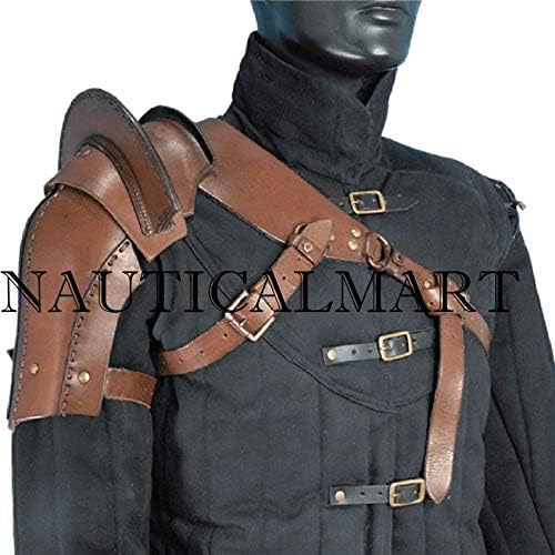 NauticalMart Medieval Warriors Single Pauldron Brown Halloween Costume